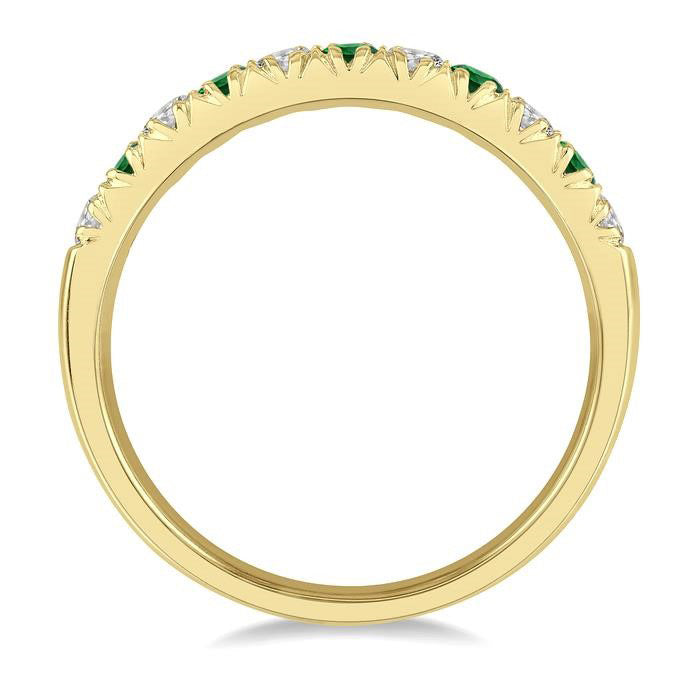 11 Stone Gemstone & Diamond Wedding Band
