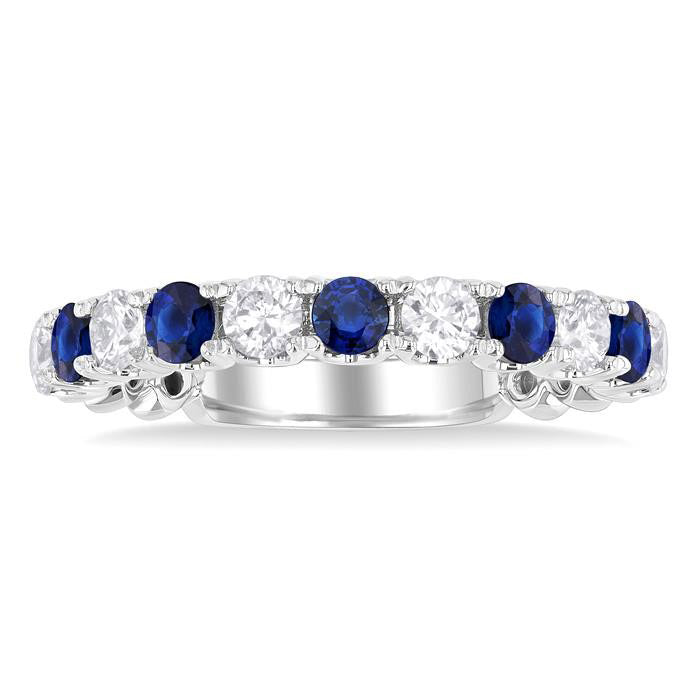 Alternate Gemstone & Diamond Wedding Band