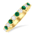 Alternate Gemstone & Diamond Wedding Band