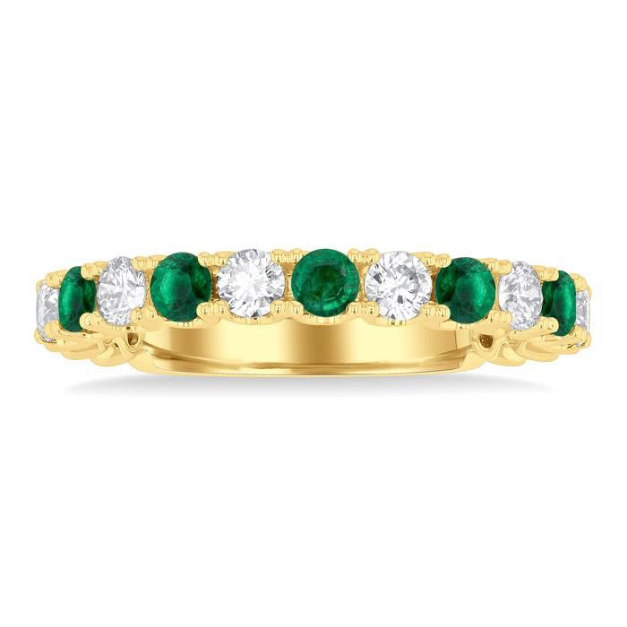 Alternate Gemstone & Diamond Wedding Band