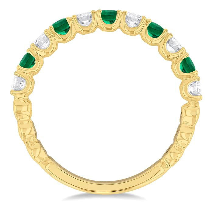 Alternate Gemstone & Diamond Wedding Band