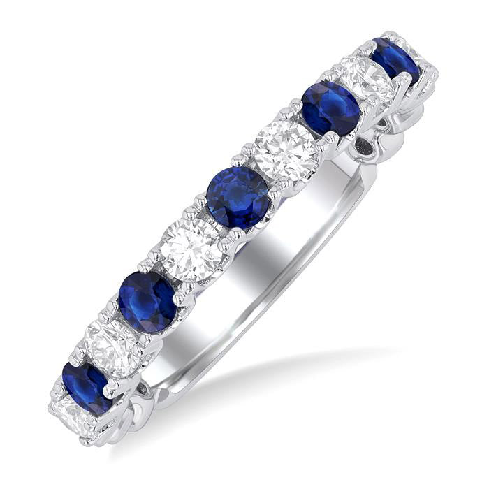 Valora Antigua Opus Alternate Gemstone & Diamond Wedding Band
