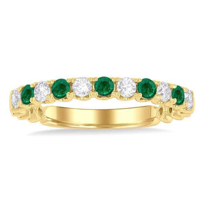 Gemstone & Diamond Wedding Band