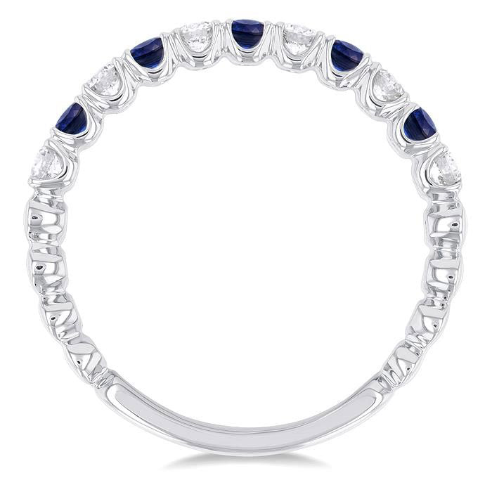 Alternate Gemstone & Diamond Wedding Band