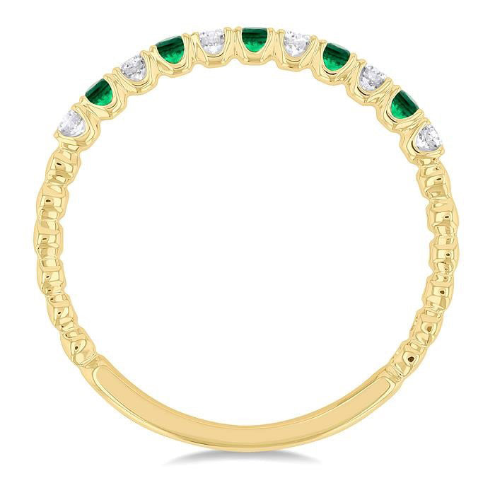 Alternate Gemstone & Diamond Wedding Band