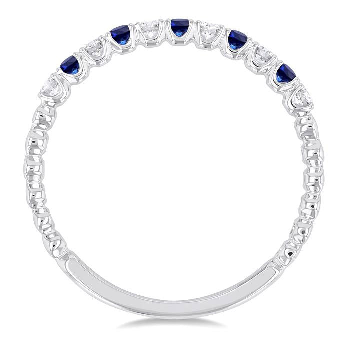 Gemstone & Diamond Wedding Band