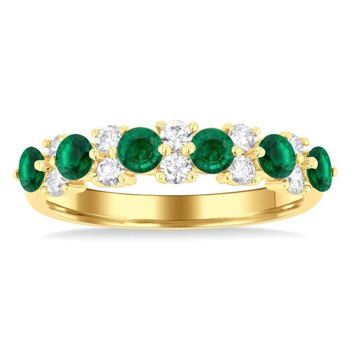 Alternate Gemstone & Diamond Band
