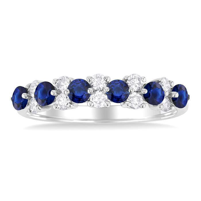 Alternate Gemstone & Diamond Band