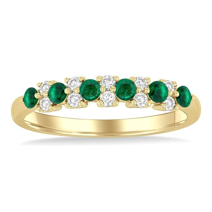 Alternate Gemstone & Diamond Band