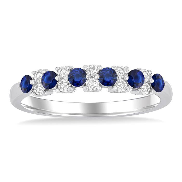 Alternate Gemstone & Diamond Band