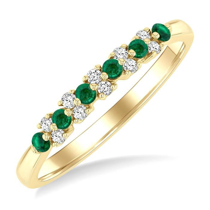Alternate Gemstone & Diamond Band