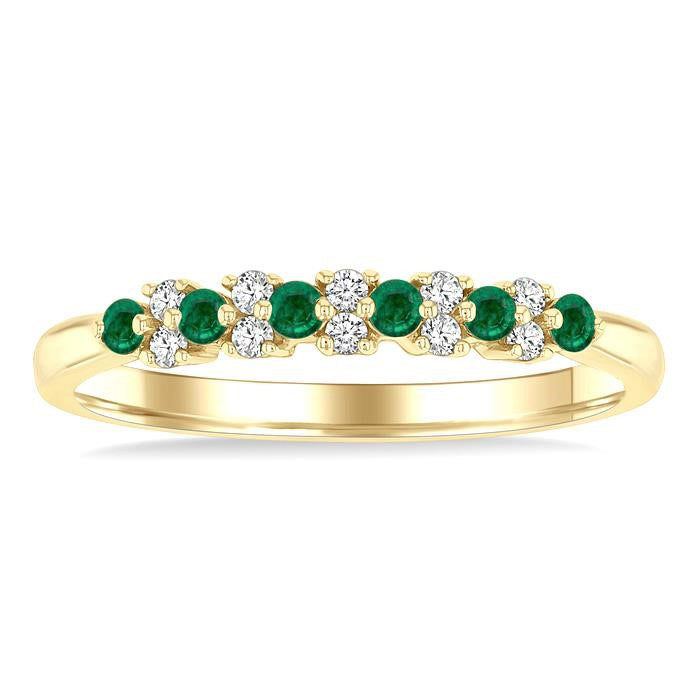 Alternate Gemstone & Diamond Band