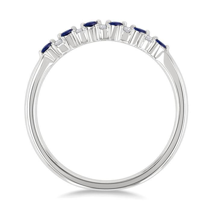 Alternate Gemstone & Diamond Band