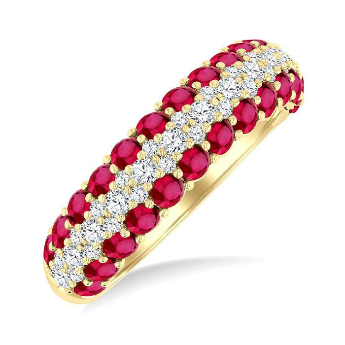 Gemstone & Diamond Fashion Band
