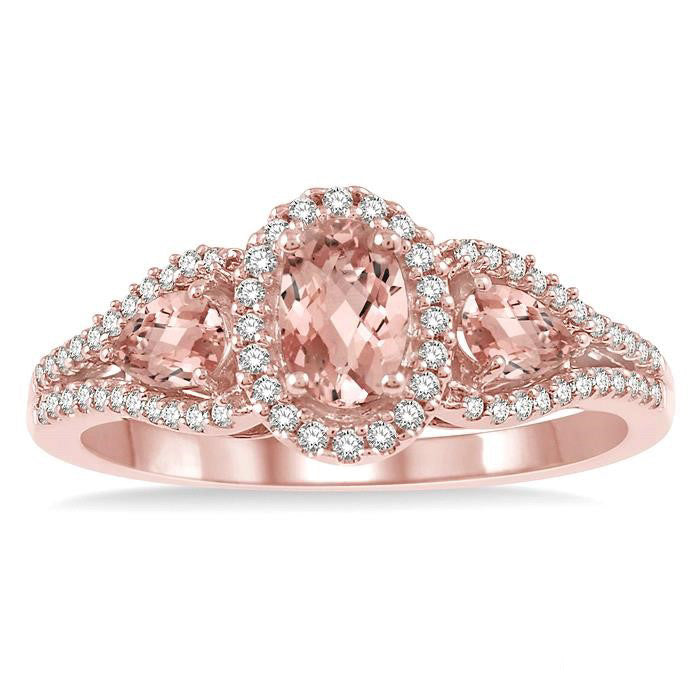 Oval Shape Gemstone & Diamond Ring