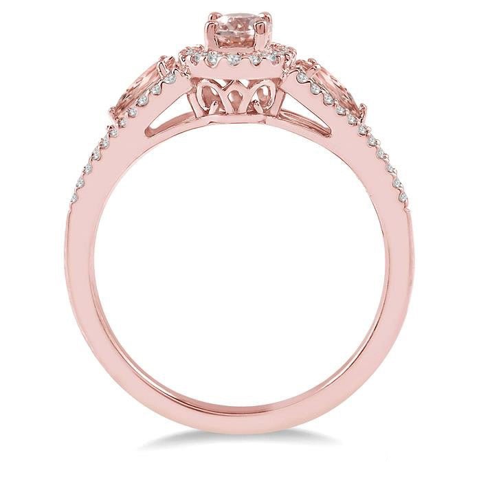 Oval Shape Gemstone & Diamond Ring