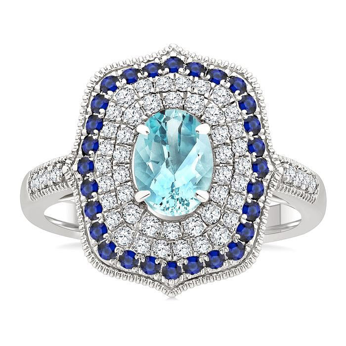 IsAeSol 14K White Gold Diamond Ring