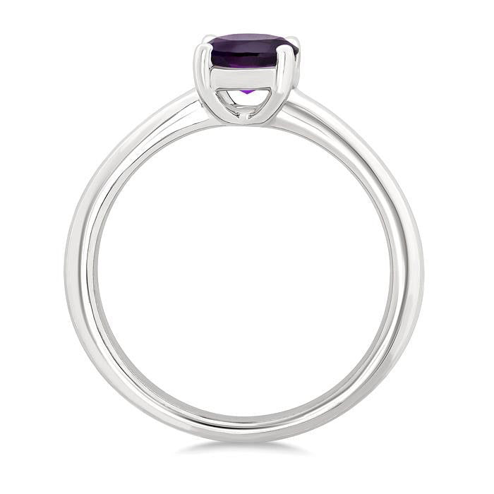 Oval Shape Gemstone Solitaire Ring