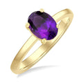 Oval Shape Gemstone Solitaire Ring