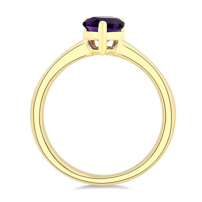 Pear Shape Gemstone Solitaire Ring