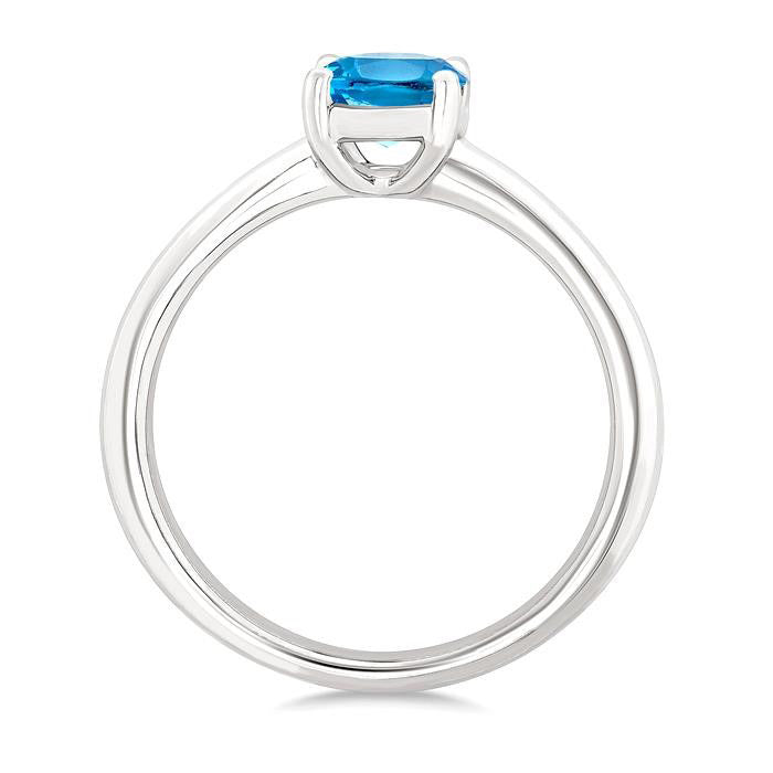 Oval Shape Gemstone Solitaire Ring