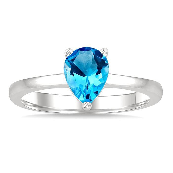 Pear Shape Gemstone Solitaire Ring