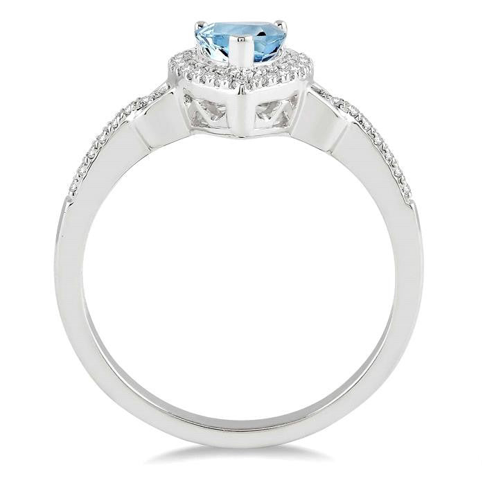 Pear Shape Gemstone & Diamond Ring