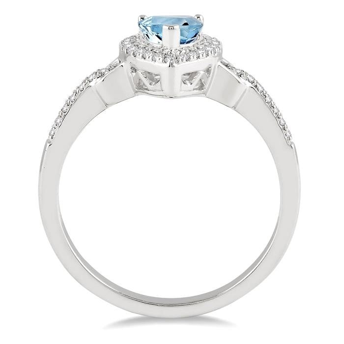 Pear Shape Gemstone & Diamond Ring