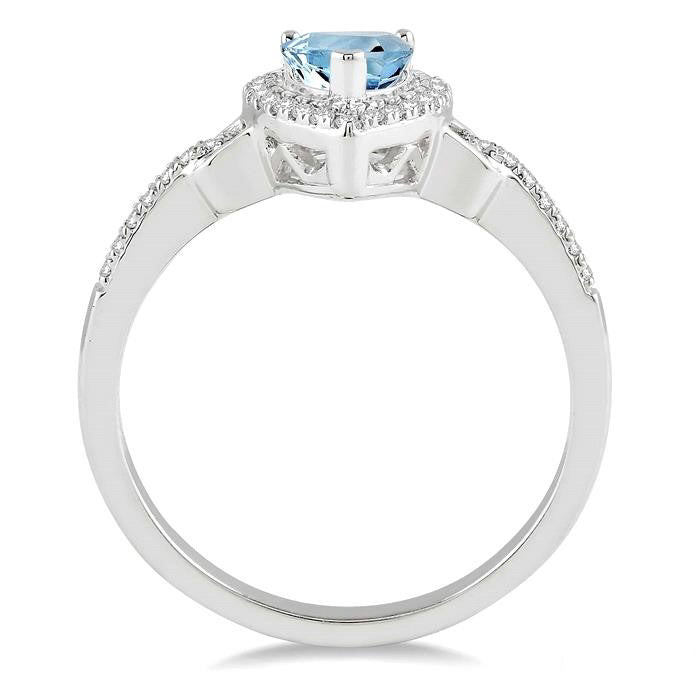 Pear Shape Gemstone & Diamond Ring