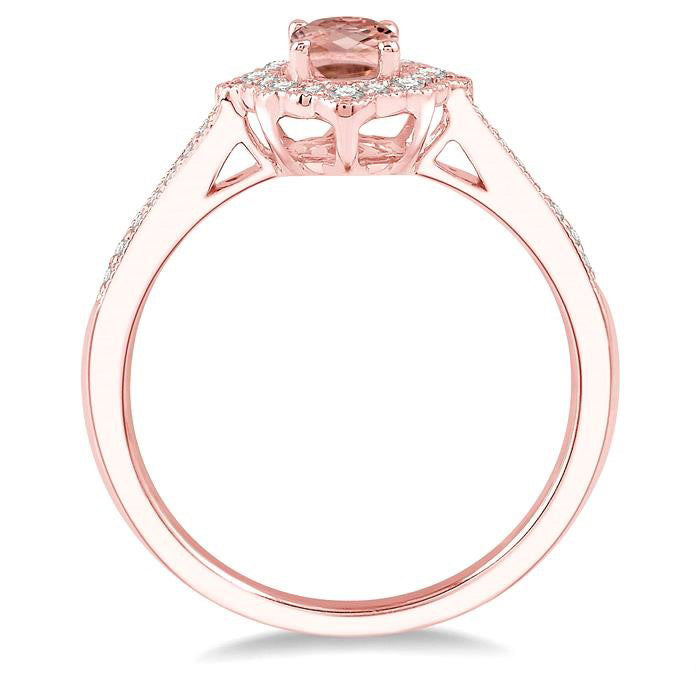 Oval Shape Gemstone & Diamond Ring