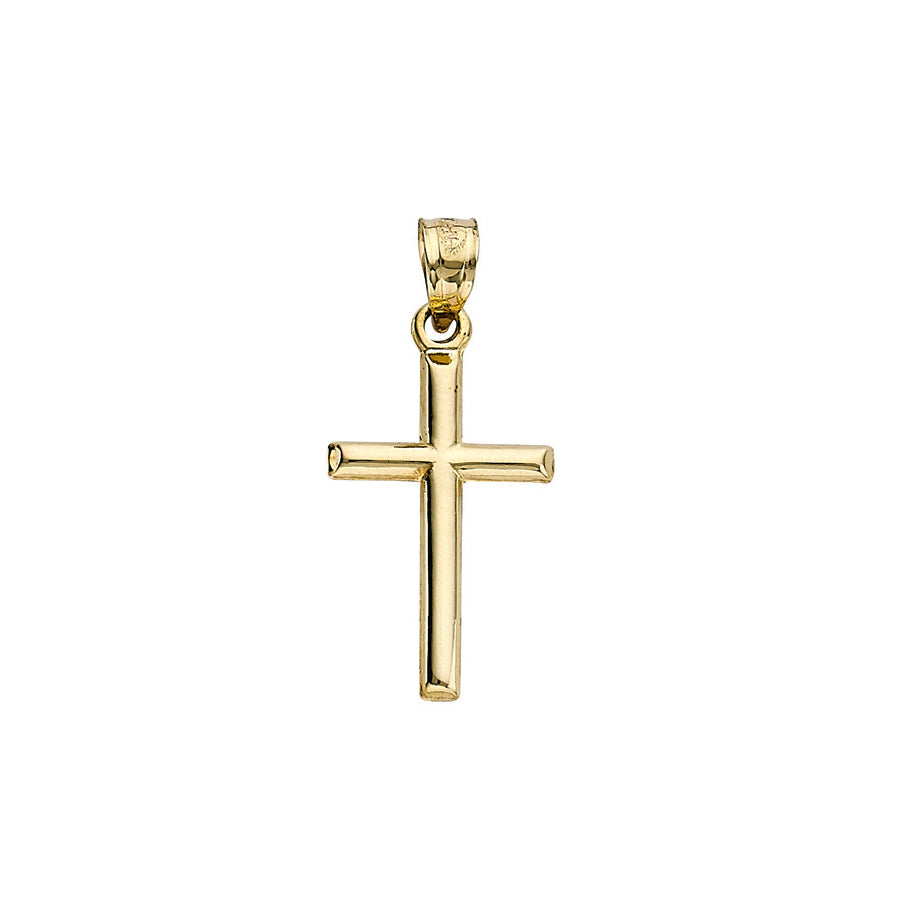 14k Yellow Gold Polished Cross Charm