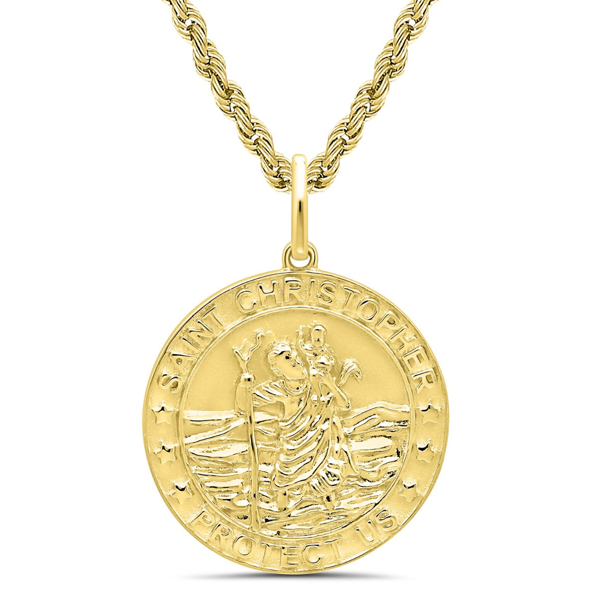 10k Yellow Gold Saint Christopher Pendant