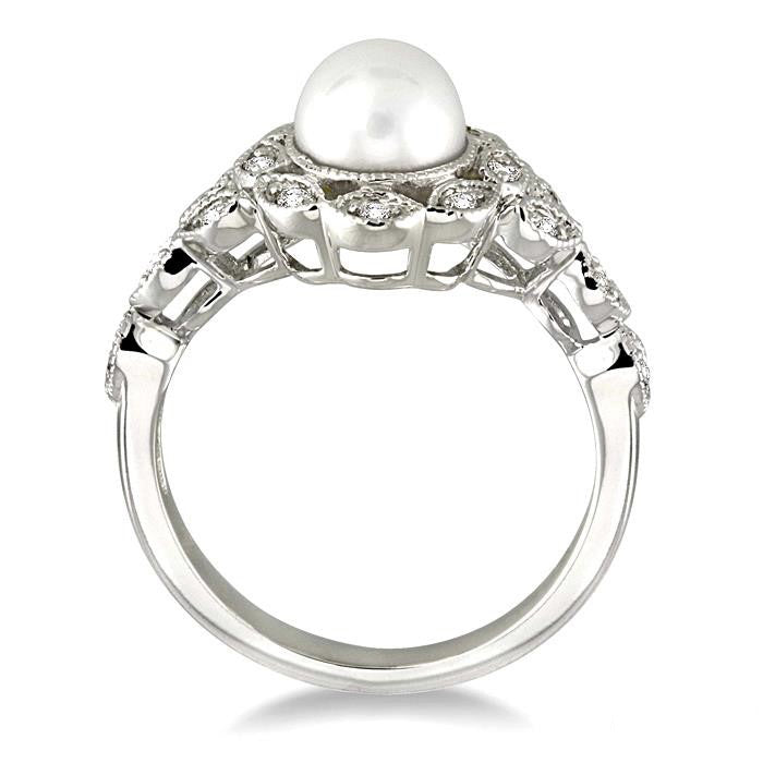 Pearl & Diamond Ring