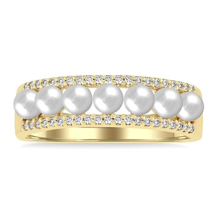 Pearl & Diamond Fashion Band