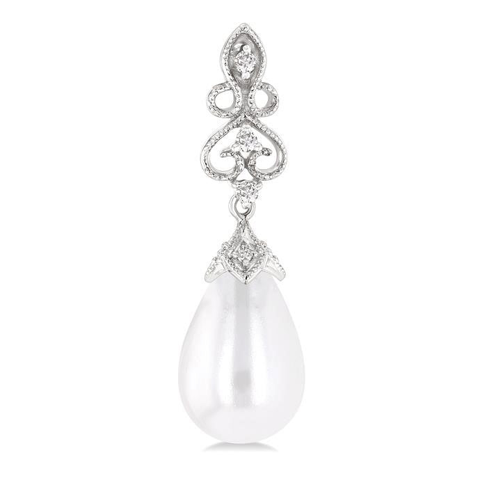 Pearl & Diamond Fashion Earrings