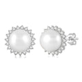 Pearl & Petite Diamond Fashion Earrings