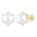 Pearl & Petite Diamond Fashion Earrings