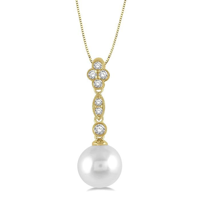 Aurora Pearl & Diamond Fashion Pendant