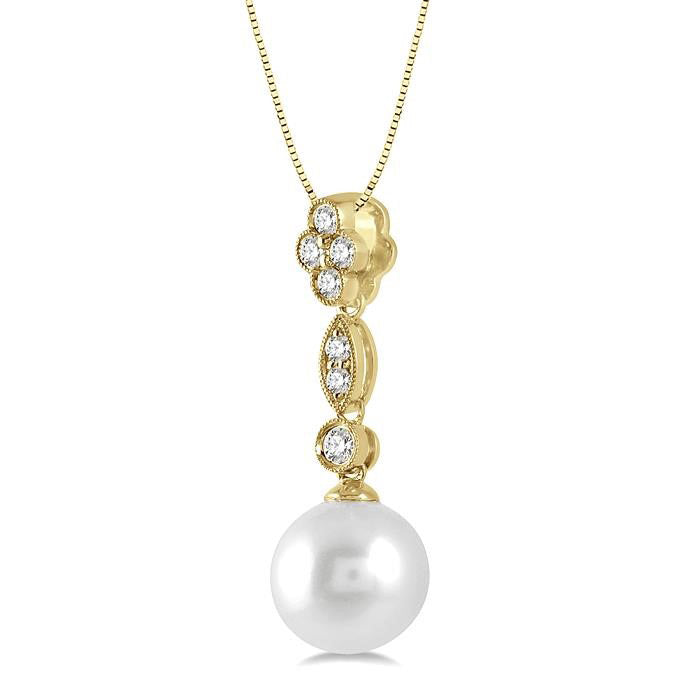 Aurora Pearl & Diamond Fashion Pendant