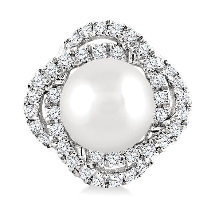 Pearl & Petite Diamond Fashion Earrings