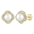 Pearl & Petite Diamond Fashion Earrings