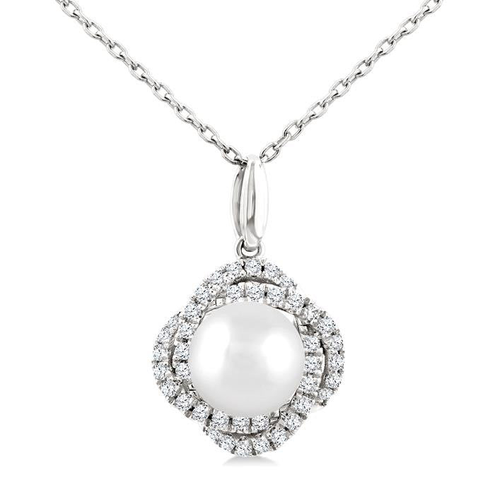 Pearl & Petite Diamond Fashion Pendant