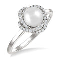 Pearl & Petite Diamond Fashion Ring