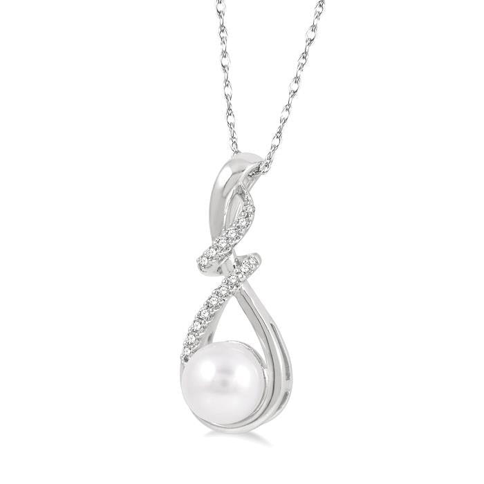 Tempest Pearl & Diamond Fashion Pendant