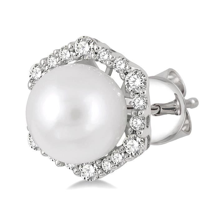 Pearl & Diamond Earrings