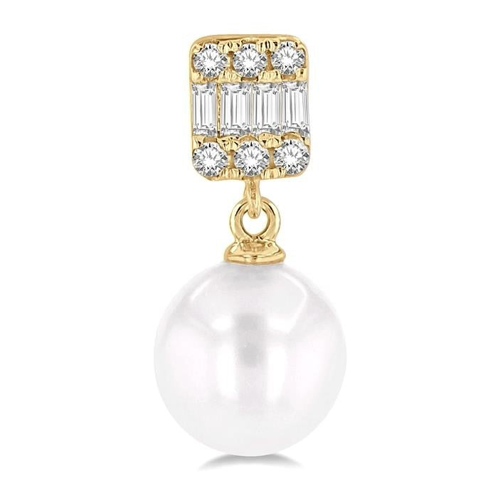 Pearl & Diamond Earrings