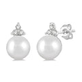 Pearl & Petite Diamond Fashion Earrings