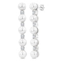 Pearl & Diamond Straightline Fashion Earrings