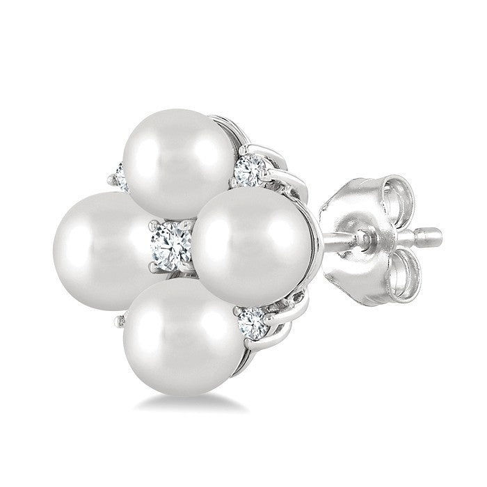 Pearl & Diamond Fashion Earrings