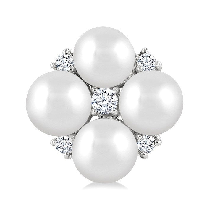 Pearl & Diamond Fashion Earrings